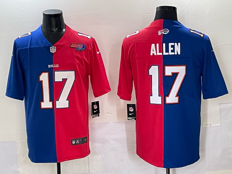 Men Buffalo Bills #17 Allen red blue Nike 2025 Limited NFL Jersey style 005->chicago bears->NFL Jersey